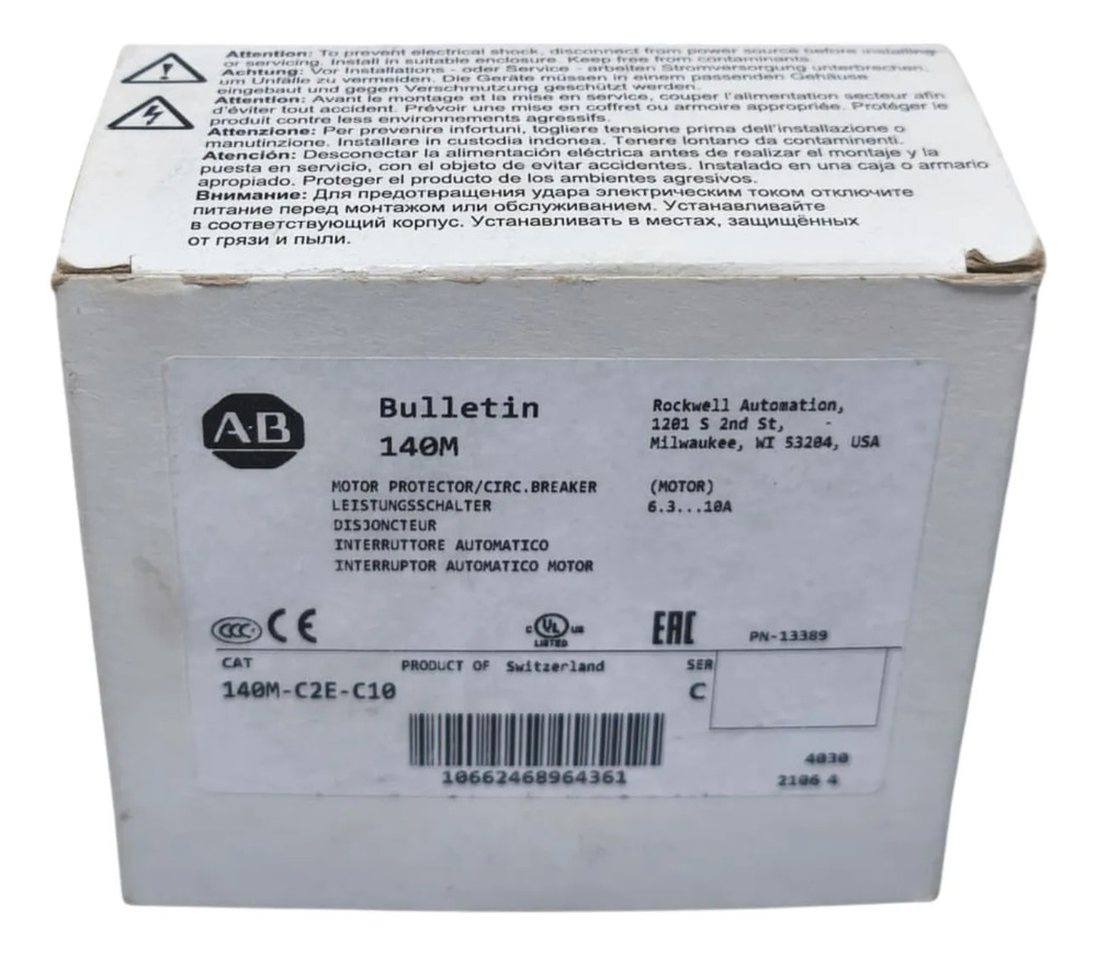 Allen Bradley 140m-c2e-c10 Guardamotor 3p 6.3-10a 50hz/60hz