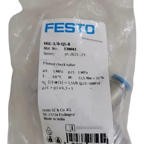 Festo Hgl-3/8-qs-8 Valvula Antirretorno Pilotada  530043