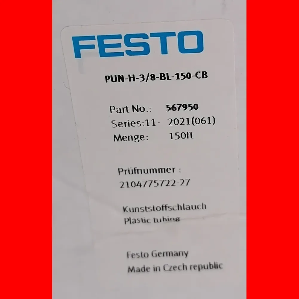 Festo Pun-h-3/8-bl-150-cb Manguera Industrial No. 567950 Azul Marino - Imagen 2