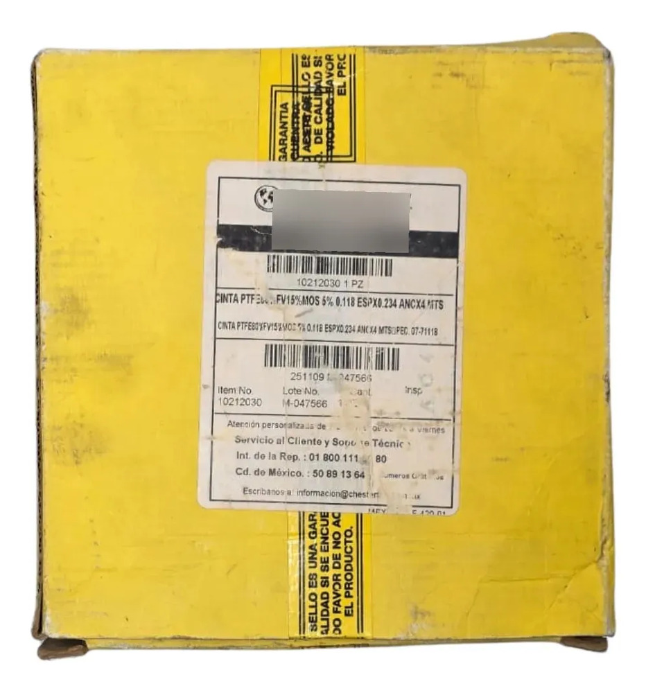 Cinta Industrial Chesterton No. 10212030 Gris Oscuro Lisa