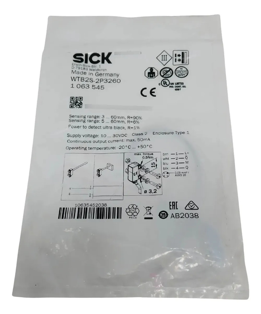Sick Wtb2s-2p3260 Sensor Fotoeléctrico Miniatura