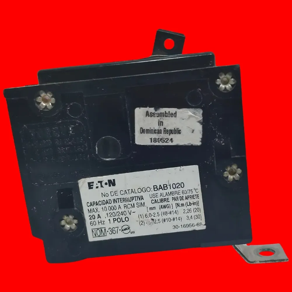 Eaton Bab1020 Interruptor Termomagnético Enchufable 1 Polo - Imagen 2