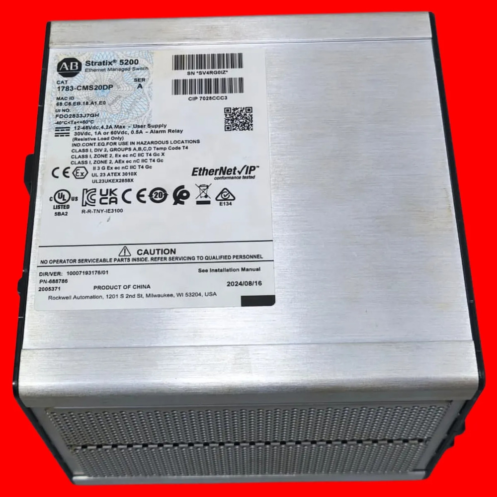 1783-cms20dp Allen Bradley Stratix 5200 Ethernet Switch 18 - Imagen 4