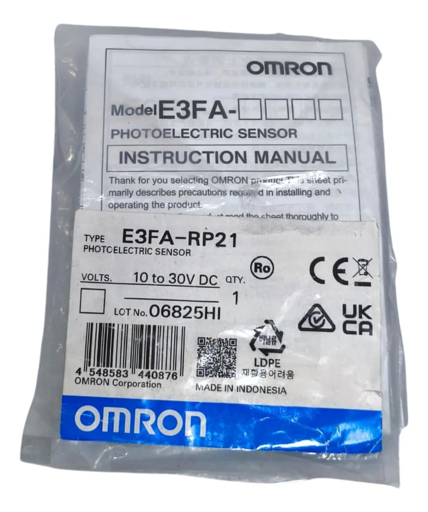 E3fa-rp21 Omron Sensor Fotoelectrico Cilindrico Pnp 10-30vdc