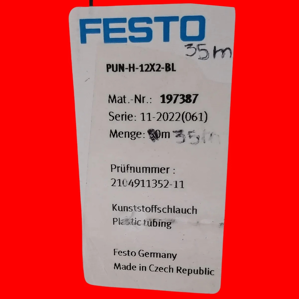 Festo Pun-h-12x2-bl Manguera Azul 35m No. 197387 Azul Marino - Imagen 3