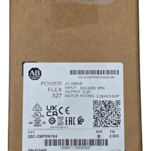 Allen-bradley 25c-d6p0n104 Powerflex 527 Drive 2.2kw 3hp