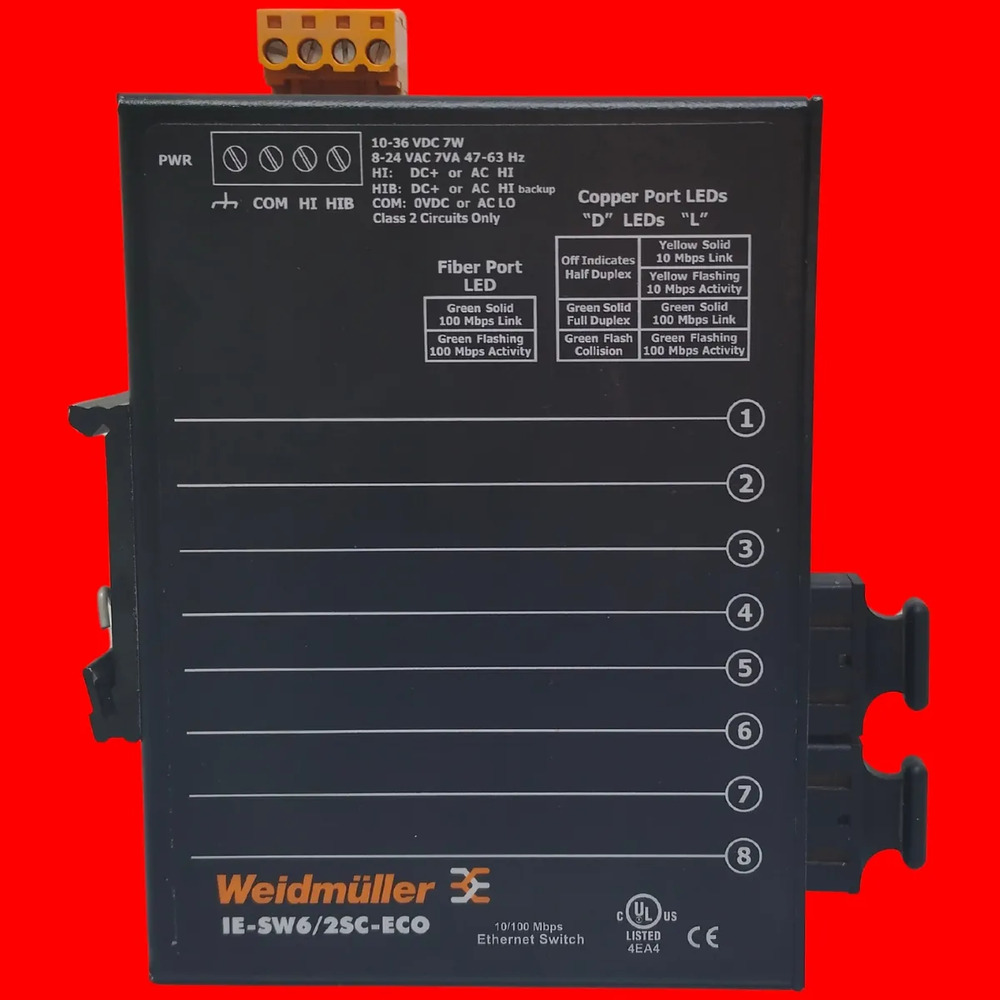 Weidmuller Ie-sw6/2sc-eco Switch Ethernet Industrial - Imagen 2