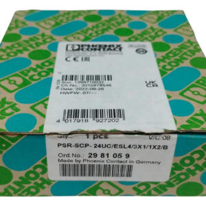 Phoenixcontact Psr-scp-24uc/esl4/3x1/1x2/b Relé De Seguridad