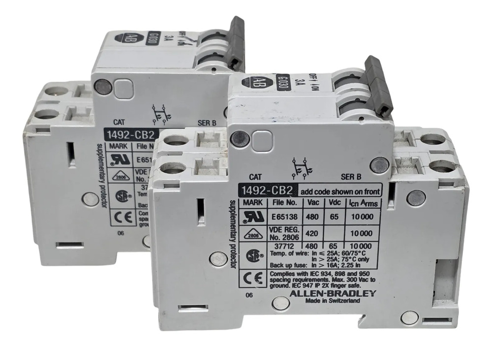 Allen-bradley 1492-cb2 G030 Interruptor Automático 2 Pzas