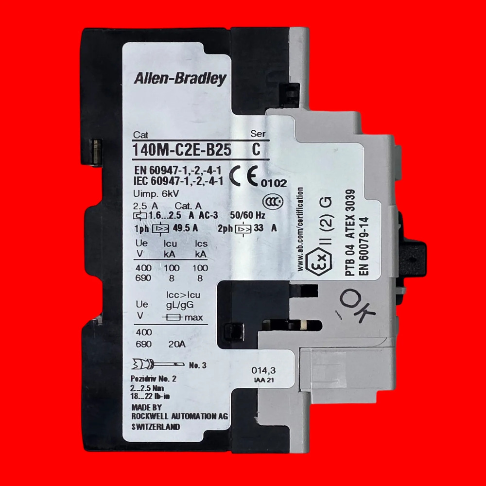 Allen-bradley 140m-c2e-b25 / 140m-c-afa10 Guardamotor Ser C 50/60 Hz - Imagen 2