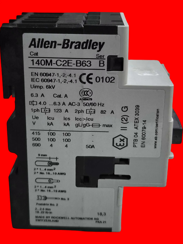 140m-c2e-b63 Allen Bradley Circuit Protection Ser B 50 Hz/60 Hz - Imagen 3
