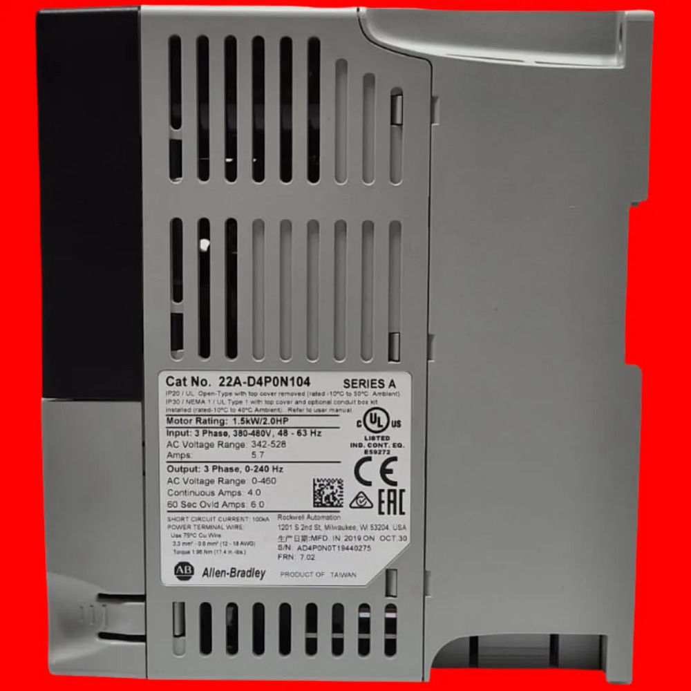 Allen Bradley 22a-d4p0n104 Powerflex 4 - Imagen 5