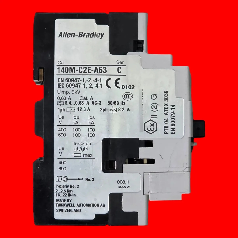 Allen-bradley 140m-c2e-a63 Guardamotor Termomagnético Ser C 50hz/60hz - Imagen 4