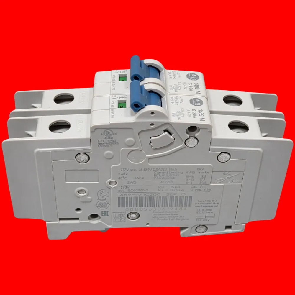 Allen Bradley 1489-m1c200 Miniatura Disyuntor 1p - Imagen 3