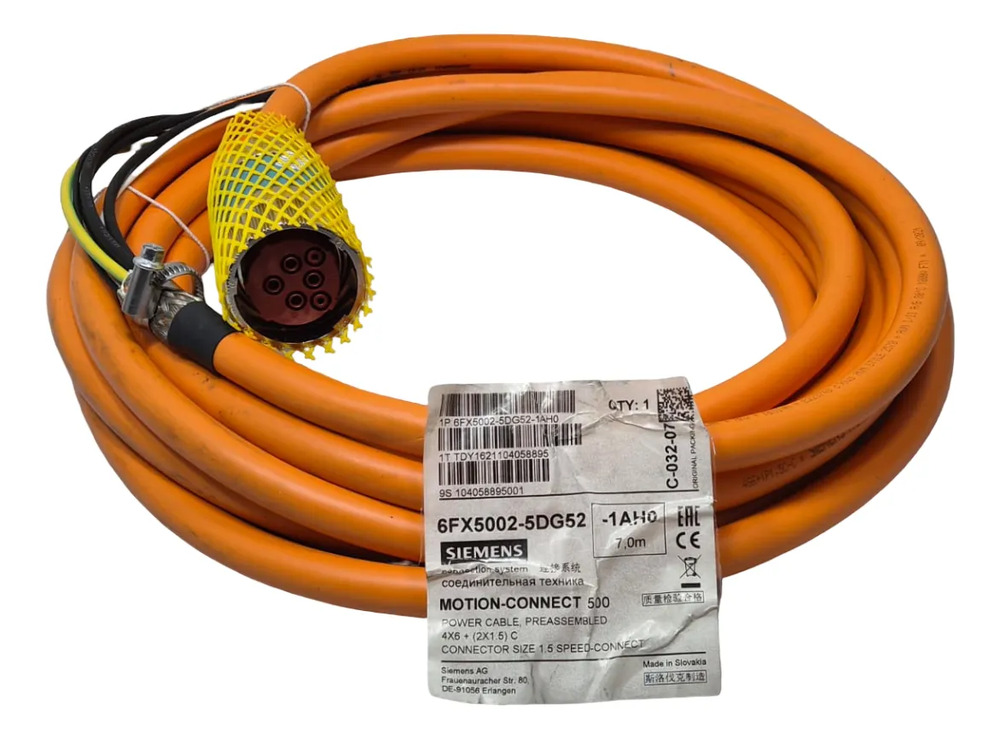 6fx5002-5dg52-1ah0 Siemens Cable De Potencia Confeccionado Naranja