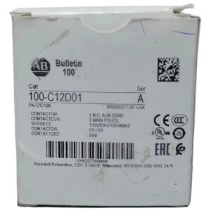 Contactor Allen-bradley 100-c12d01 De 5.5 Kw Y Para Control De Motores
