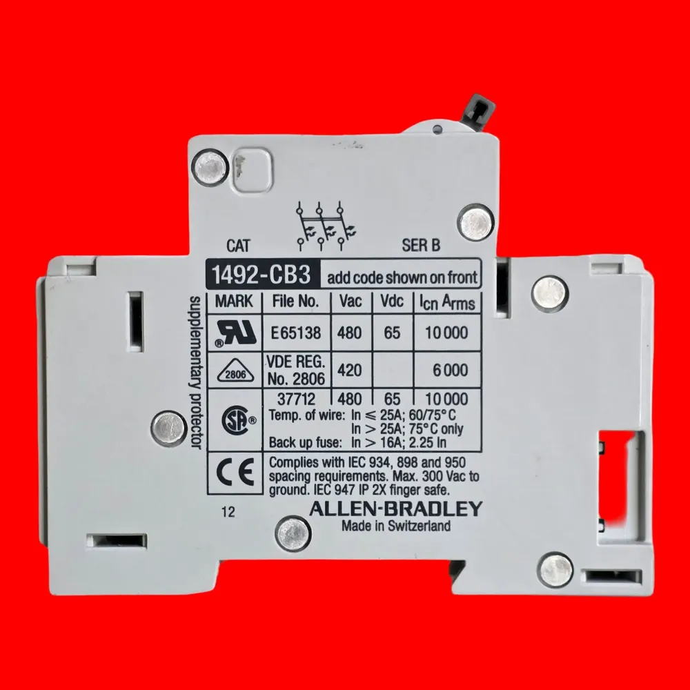 Allen-bradley 1492-cb3 G300 Interruptor Termomagnético Ser B - Imagen 3
