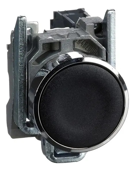 Pulsador De Control Harmony Xb4, 22mm, Negro, De Schneider Electric