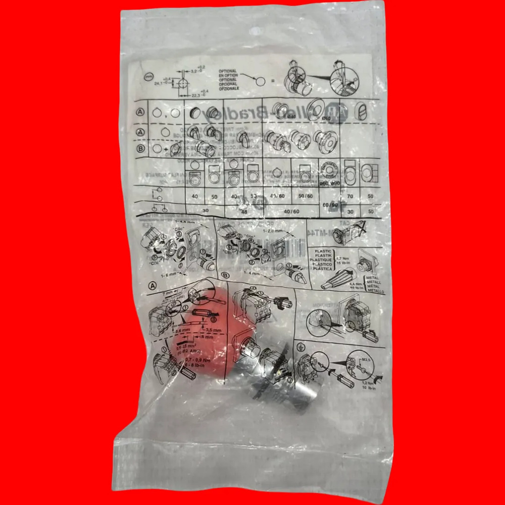 Allen-bradley 800fm-mt44 Twist To Release Red 40mm - Imagen 2