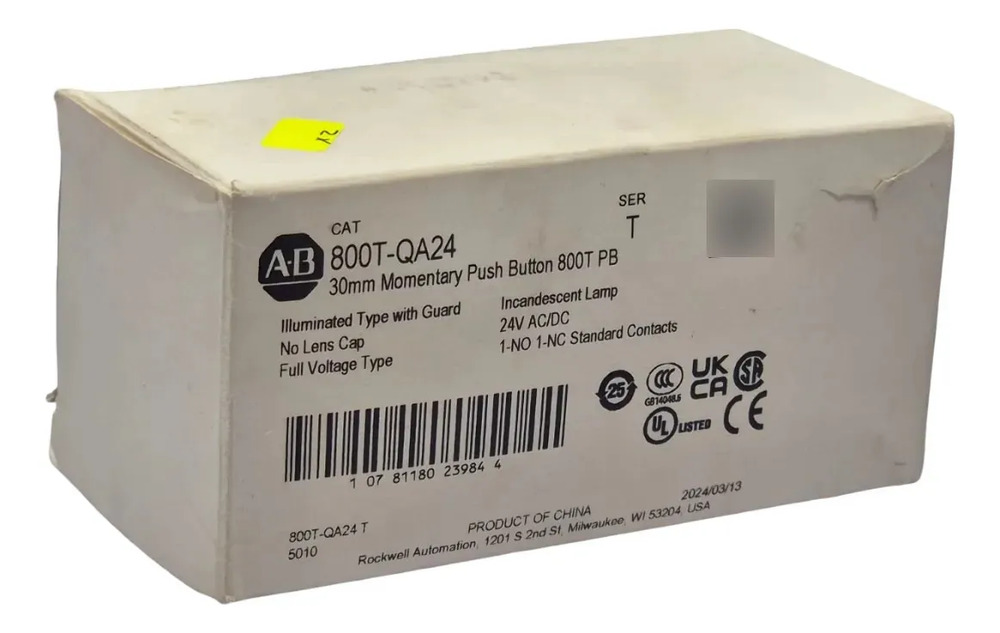 Allen-bradley 800t-qa24 Pushbutton Iluminated Momentary