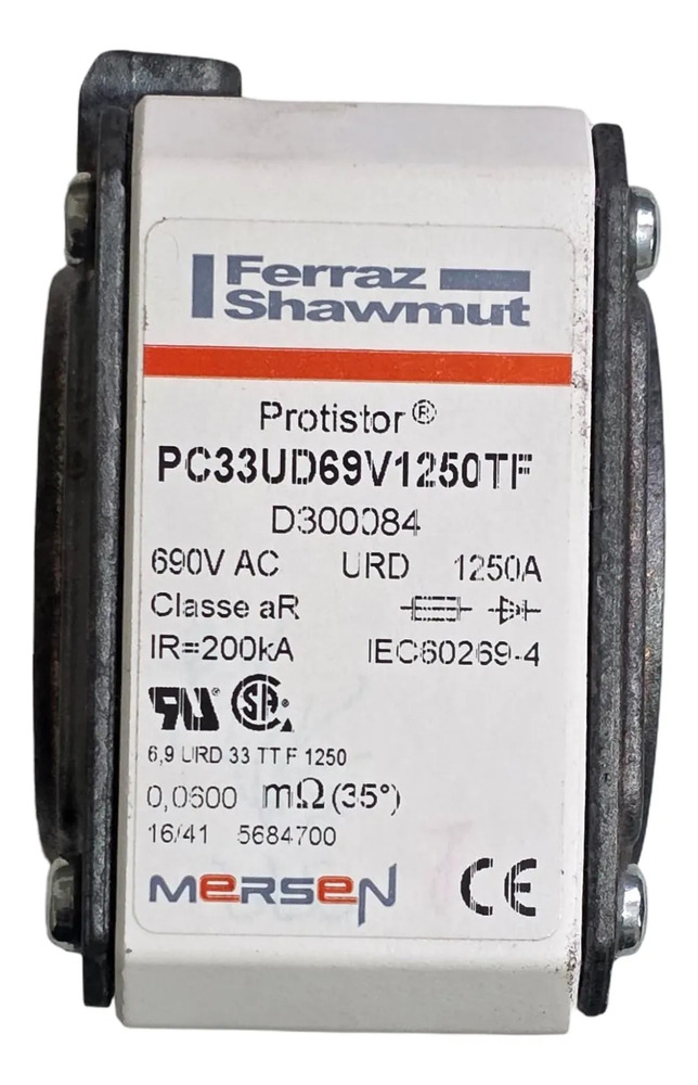 Fusible Cuadrado Ferraz-shawmut D300084 / Pc33ud69v1250tf