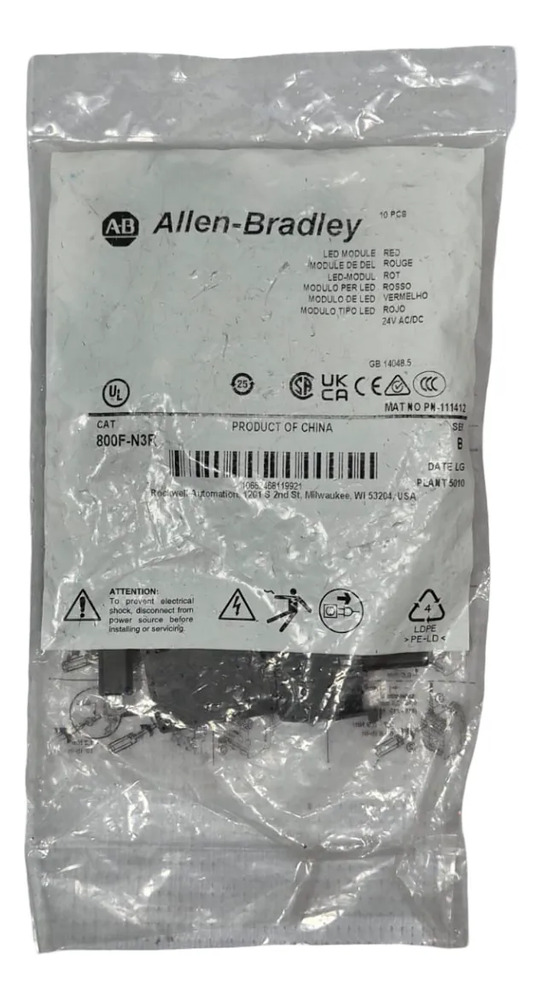 Modulo Luz Led Para Pulsadores Allen-bradley 800f-n3r 10 Pz