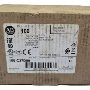 Allen Bradley 100-c37d00 Contactor Magnetico 3p 110v-120v