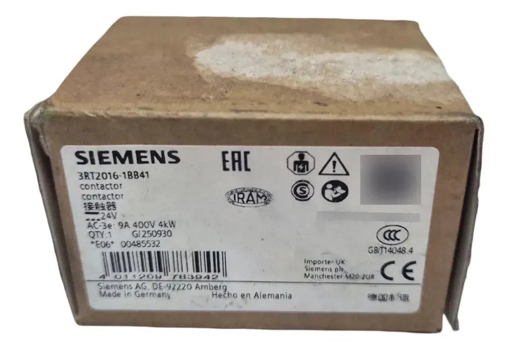 Contactor De Potencia Siemens 3rt2016-1bb41