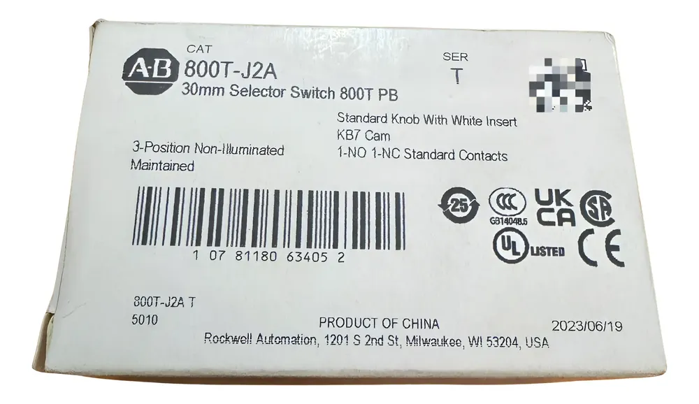 Botón Electromagnético Allen-bradley 800t-j2a 24mm 24g