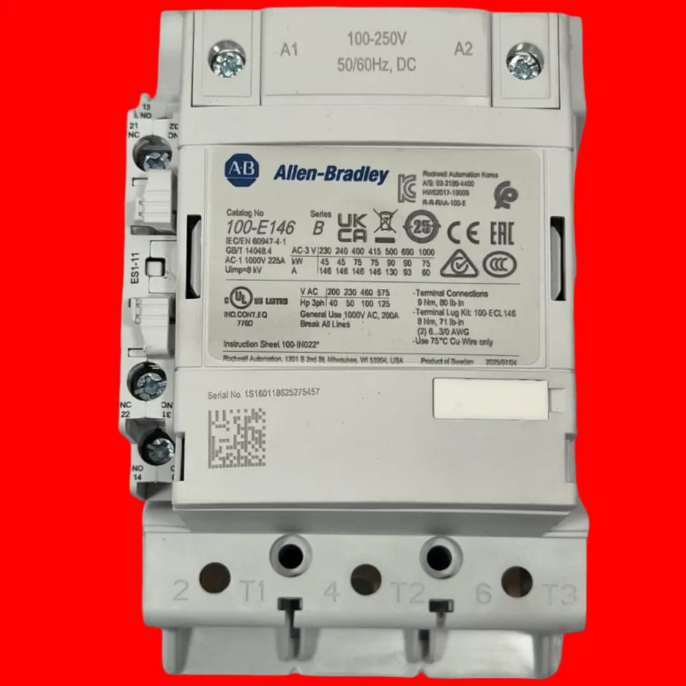 Contactor Allen Bradley 100-e146kd11 146a 100-250v Ac/dc 1no - Imagen 3