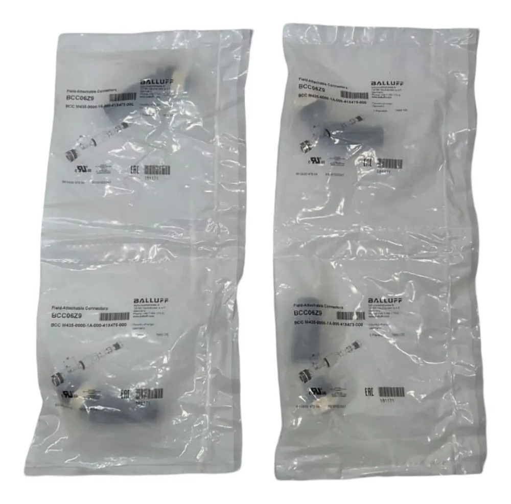 Cable Conector Balluff Bcc06z9 M12 Hembra Recto 4 Pz