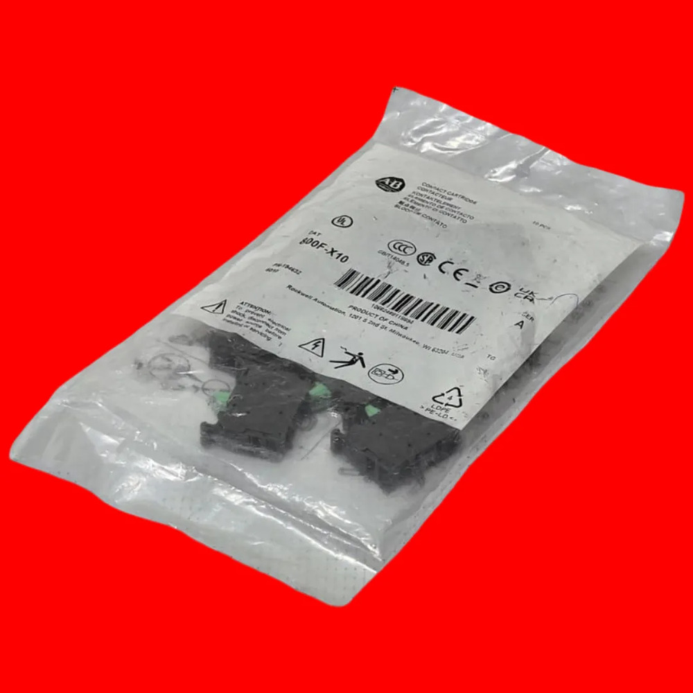 Allen Bradley 800f-x10 Block De Contactos Bolsa De 10 Pz Gris - Imagen 2