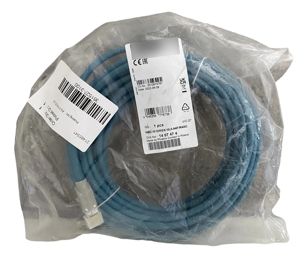 Phoenix Contact Nbc-m12msx/10,0-94f/r4ac Cable 14 07 47 4