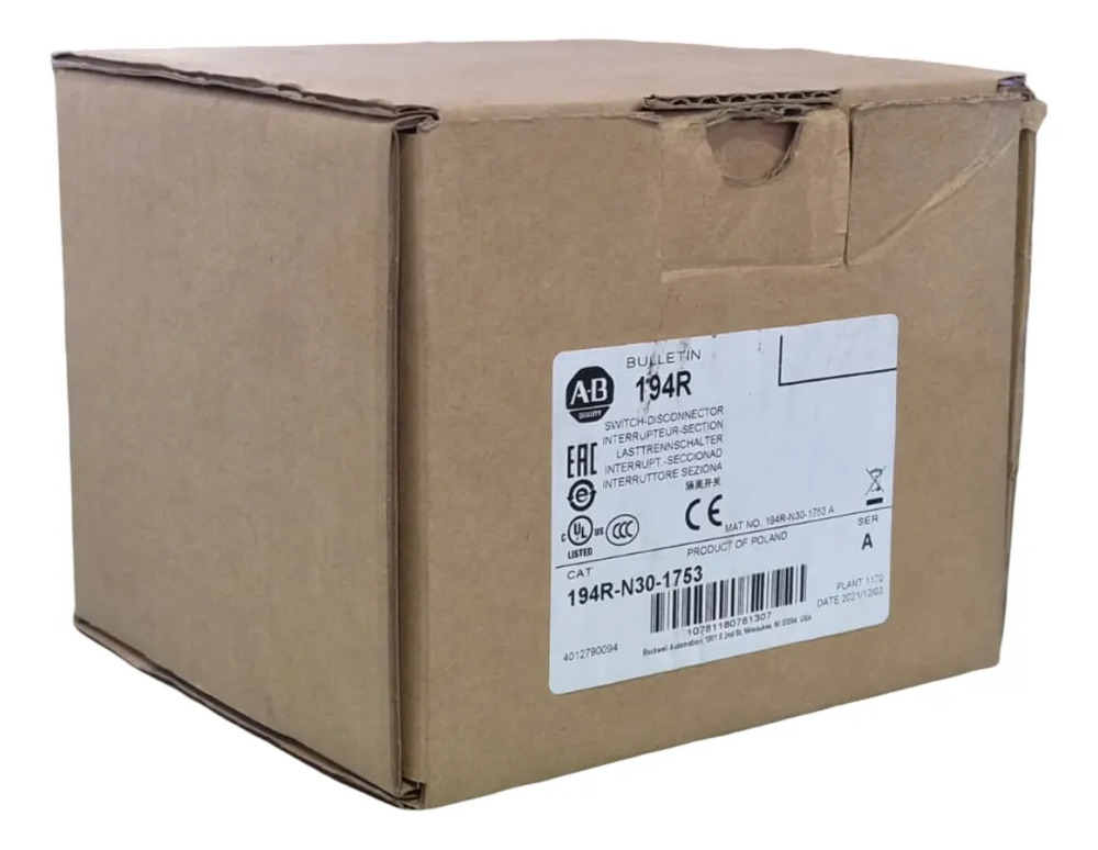 194r-n30-1753 Allen Bradley Fusionado Interruptor